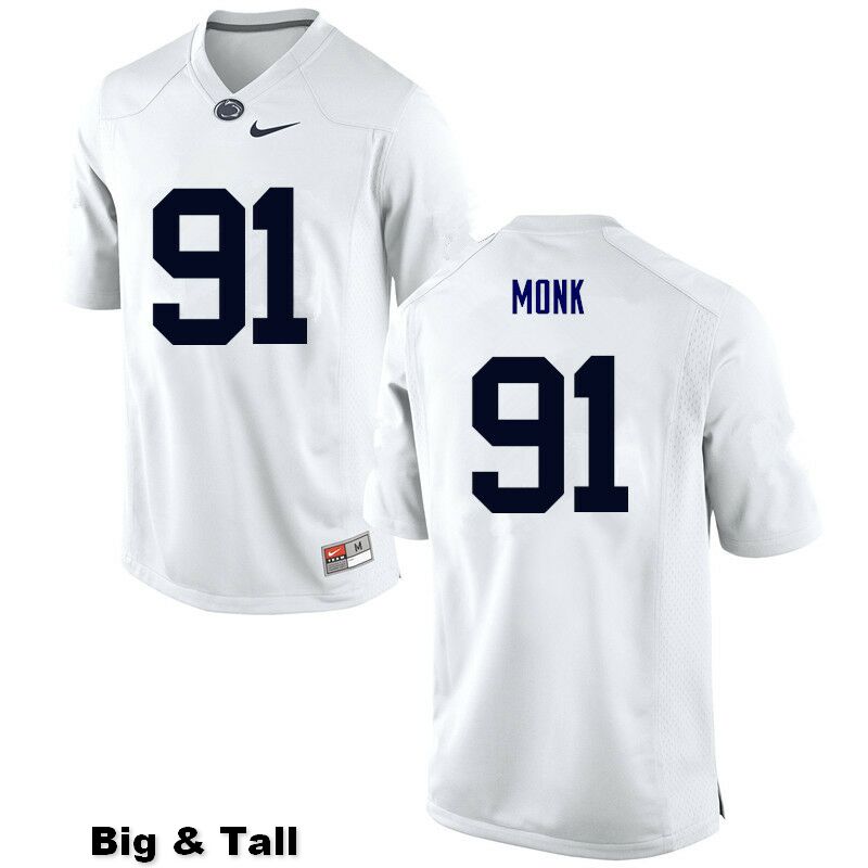NCAA Nike Men's Penn State Nittany Lions Ryan Monk #91 College Football Authentic Big & Tall White Stitched Jersey BGA6698IF
